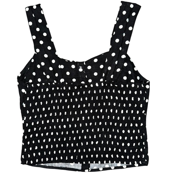 Monteau Black and White Polka Dot Tank Top - Picture 2 of 5